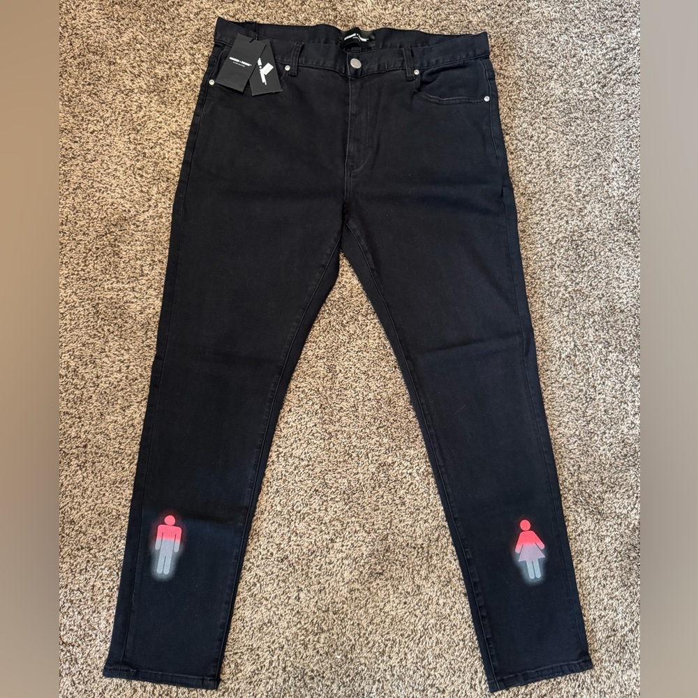 Homme + Femme Black Denim Jeans